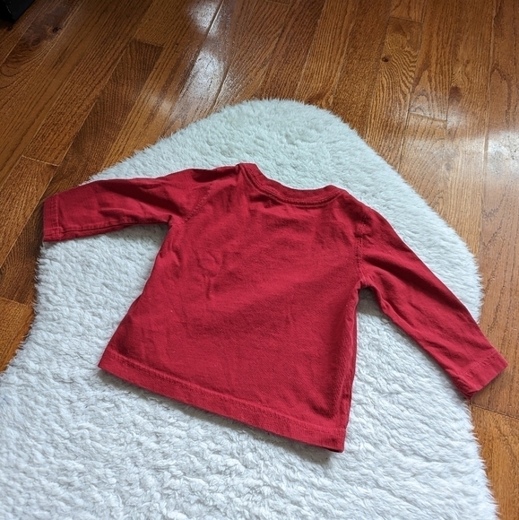 Roots Canada Long sleeves t-shirt crew neck red 6-12 mos - Picture 2 of 6